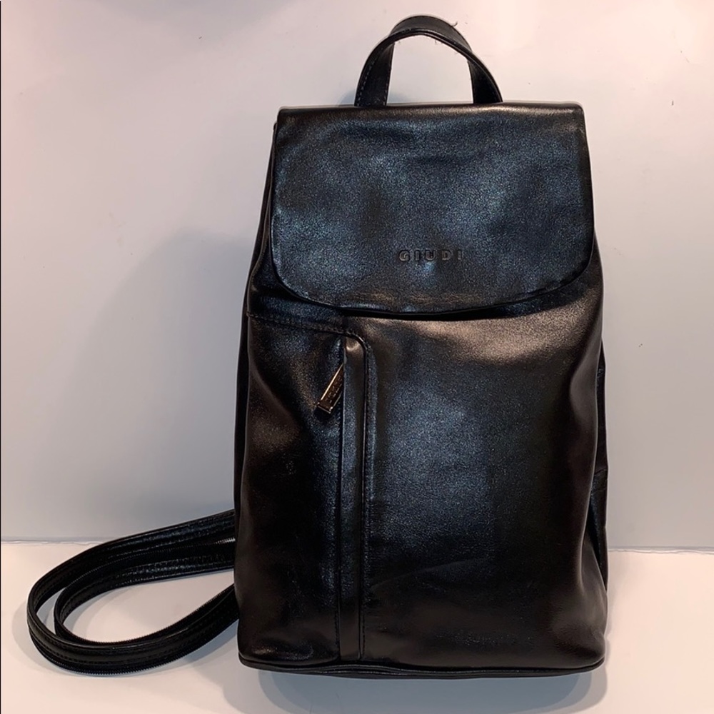 Black Leather Backpack